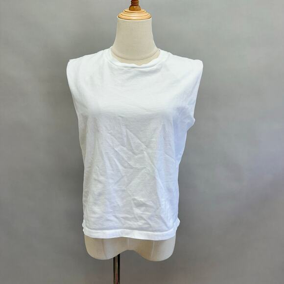 Allsaints Coni Shoulder Pad Cotton Sleeveless Muscle T-shirt - Picture 2 of 14